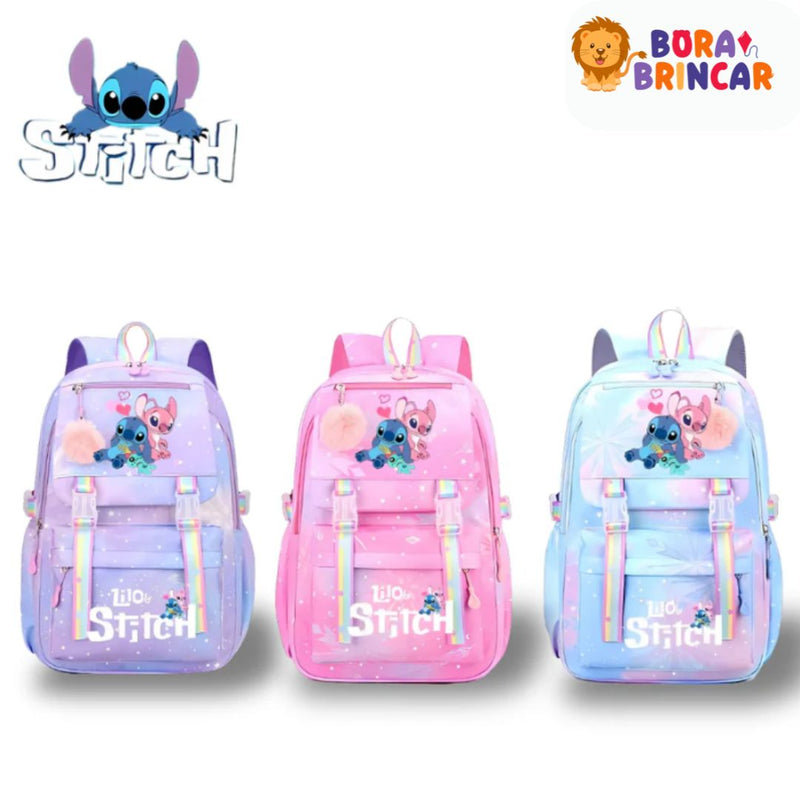 Mochila Escolar Mundo do Stitch® - Impermeável