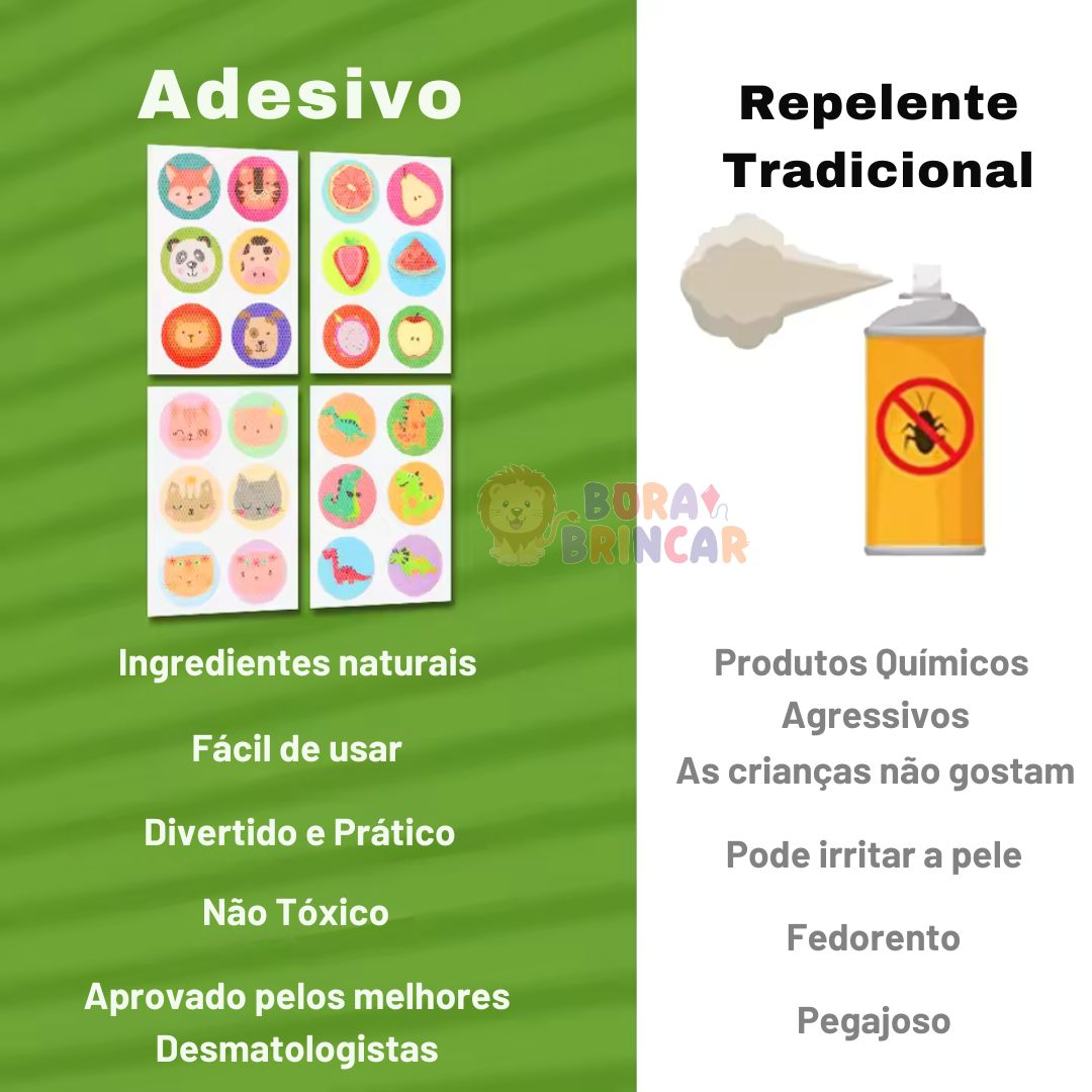 ADESIVIDA 100% Natural -🚫 Xô Dengue, Pernilongos...Adesivo Repelente 100% Natural da Bora Brincar