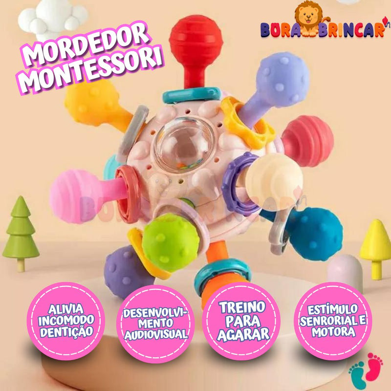 Mordedor Montessori - Emite Sons de Chocalho-Bora Brincar