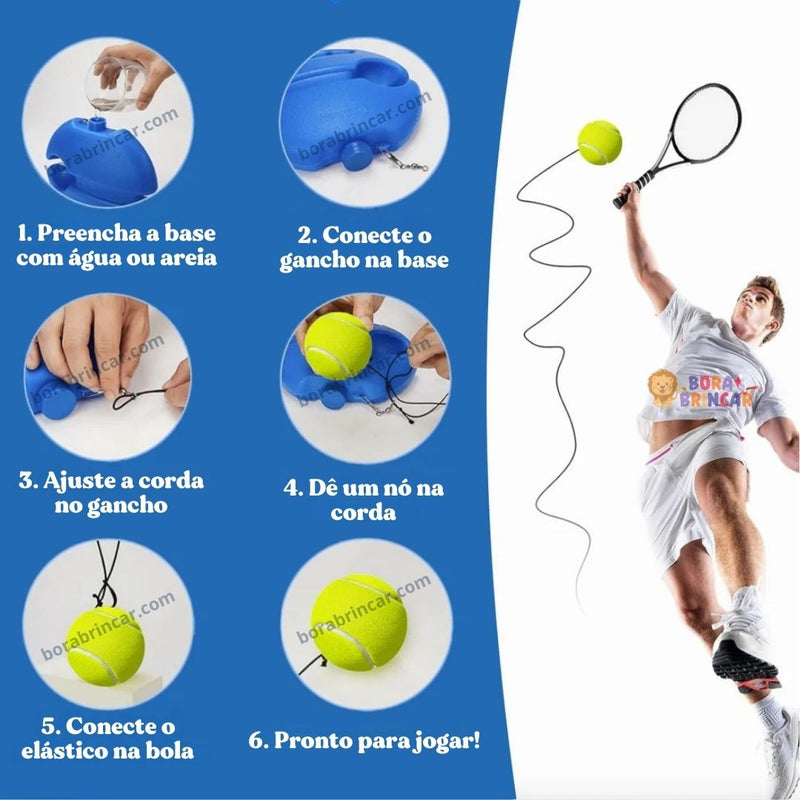 SPINNY™ - Evolua 10x mais rápido. Treinador de tênis solo da Bora brincar