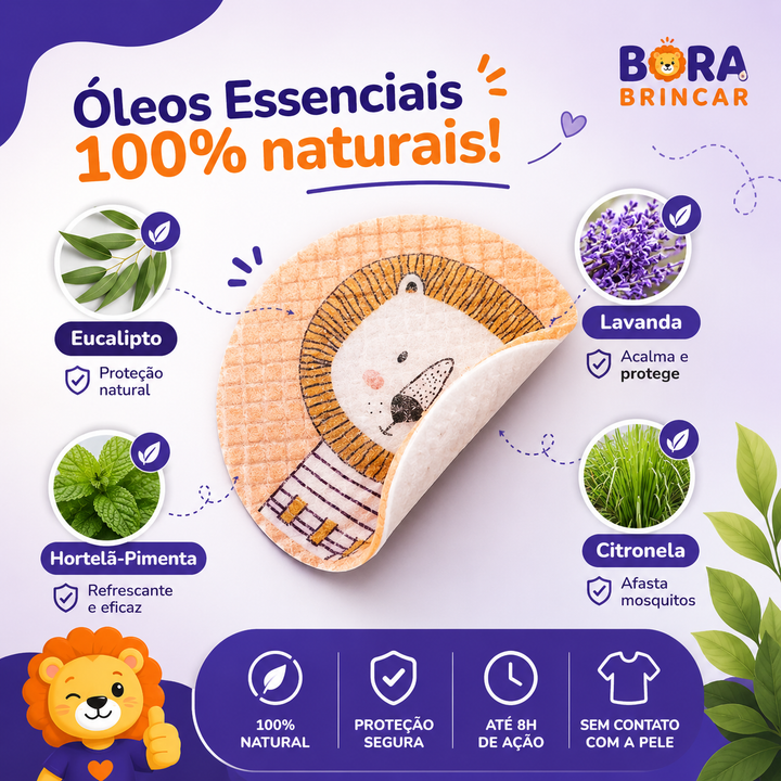 ADESIVIDA - Adesivo Repelente 100% Natural -🚫 Xô Dengue, Pernilongos...