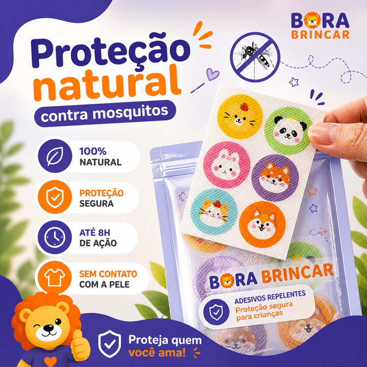 ADESIVIDA - Adesivo Repelente 100% Natural -🚫 Xô Dengue, Pernilongos...