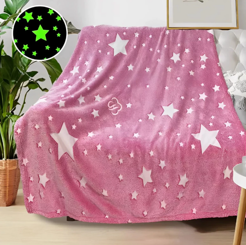 Manta Cobertor Bebe Infantil Estampado Brilha no Escuro Microfibra Antialérgico