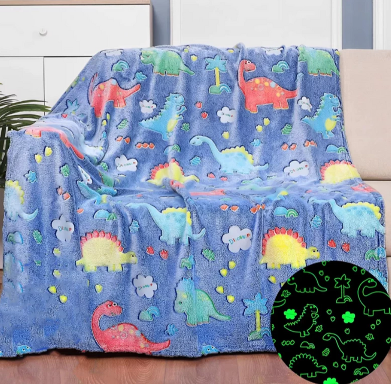 Manta Cobertor Bebe Infantil Estampado Brilha no Escuro Microfibra Antialérgico