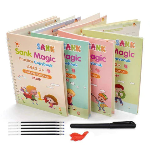 Kit Mágico com 4 Livros de Caligrafia Montessori
