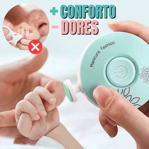 BebêMani - Aparador Elétrico de Unhas para Bebês e Crianças - Bora Brincar